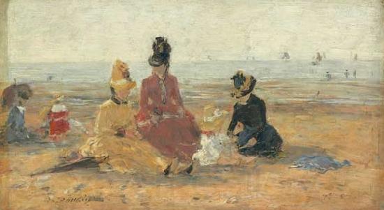 Eugene Boudin On the Beach Norge oil painting art